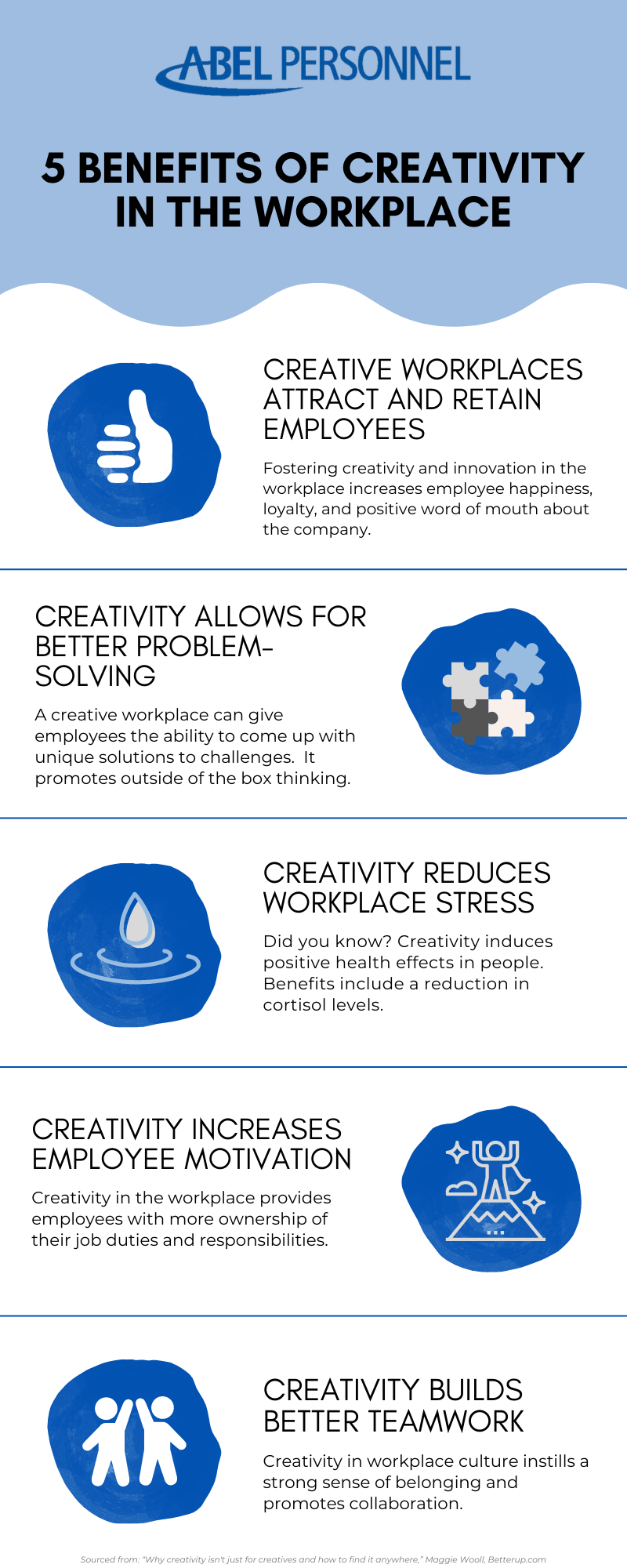 5 BENEFITS OF CREATIVITY IN THE WORKPLACE