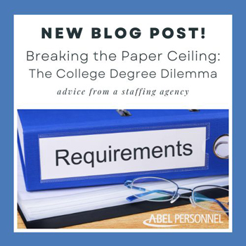 BREAKING THE PAPER CEILING - The College Degree Dilemma