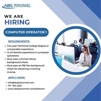 Computer Operator 1 jobs in Harrisburg, PA