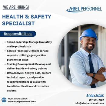 Health & Safety Specialist, jobs in Harrisburg, PA
